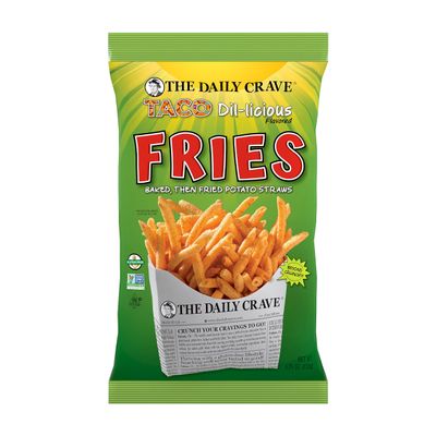 The Daily Crave TACO Dil-licious Fries - Gluten Free, Non-Gmo, Kosher, Crunchy - 4.25 Oz (Pack Of 8)