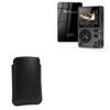 BoxWave Case Compatible with HiFi Walker H2 (2") - Genuine Leather Pouch, Slim Real Leather Luxury Lightweight Pocket - Nero Black view 1