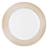 EcoQuality 13" inch Round Charger White Plastic Plates with Rope Textured Gold Rim - China Like Party Plates, Heavy Duty Large Disposable Dinner Salad Plate Weddings, Serveware, Catering (96) view 1
