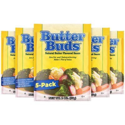 Butter Buds Sauce Mix, 2 Oz (5-Pack) Non-GMO, Gluten-Free Natural Butter Flavored Sauce Made with Buttermilk, 0 Fat, 0 Cholesterol