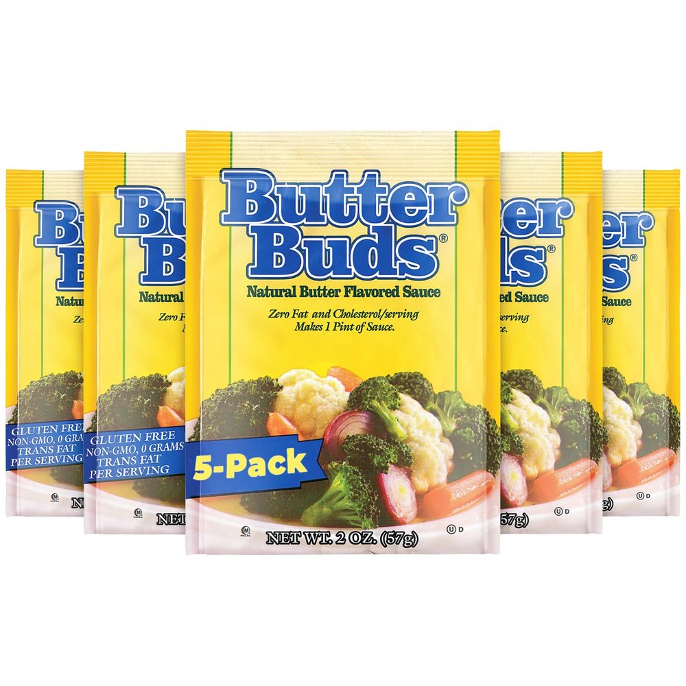 Butter Buds Sauce Mix, 2 Oz (5-Pack)  Non-GMO, Gluten-Free Natural Butter Flavored Sauce Made with Buttermilk, 0 Fat, 0 Cholesterol