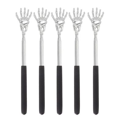 5 PCS Stainless Steel Telescopic Back Massagers - Portable and Extendable Back Scratcher Tools