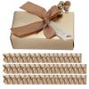 Restokki Elegant Wedding Favor Boxes with 50 Pieces - Candy, Souvenirs, and Keepsake Gift Paper Boxes with Ribbon Bows(Gold) view 1