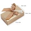 Restokki Elegant Wedding Favor Boxes with 50 Pieces - Candy, Souvenirs, and Keepsake Gift Paper Boxes with Ribbon Bows(Gold) view 2