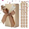 Restokki Elegant Wedding Favor Boxes with 50 Pieces - Candy, Souvenirs, and Keepsake Gift Paper Boxes with Ribbon Bows(Gold) view 4