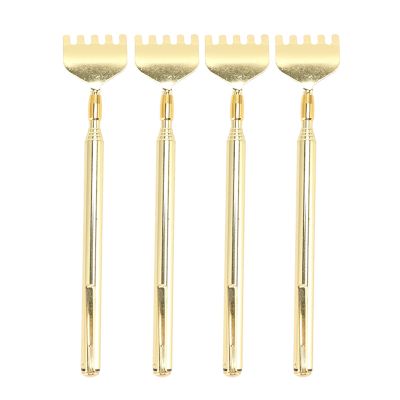 4 Pieces Scratcher Portable for Massage and Relaxation Portable Stainless Steel Telescopic Back Scraper Set