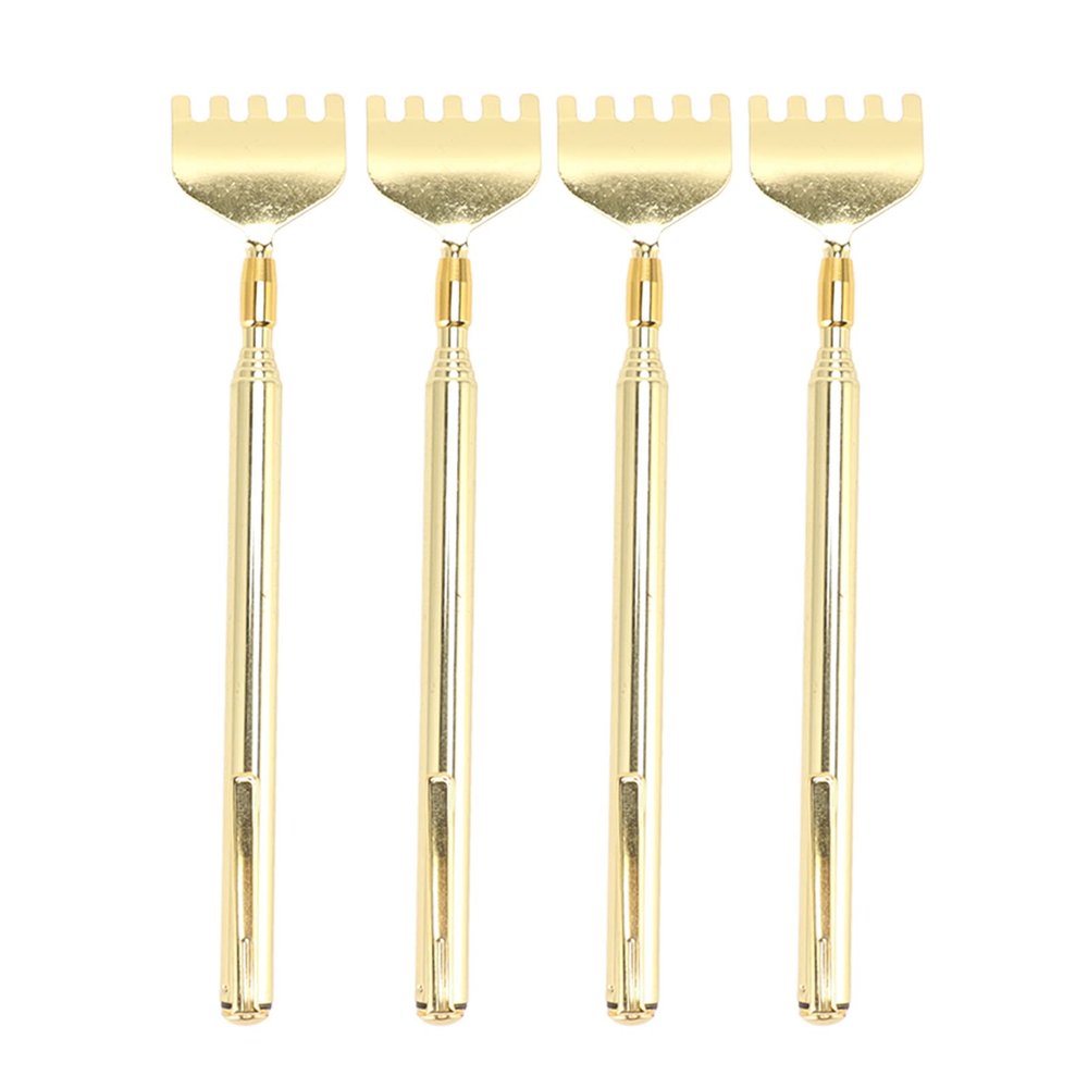4 Pieces Scratcher Portable for Massage and Relaxation Portable Stainless Steel Telescopic Back Scraper Set