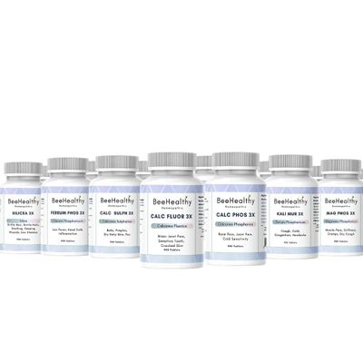 Homeopathic Tissue/Cell Salts Bundle 3X, Dr. Schuessler Cell Salts Full Size Product 900 Tablets Each x 12.