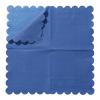 100 Pack Cocktail Napkin 2-Ply Scalloped Edged Dessert Napkins Folded 5 x 5 Inches Disposable Napkins for Dinner Wedding Birthday Party Bridal Anniversary Reception Event (Navy Blue) view 3