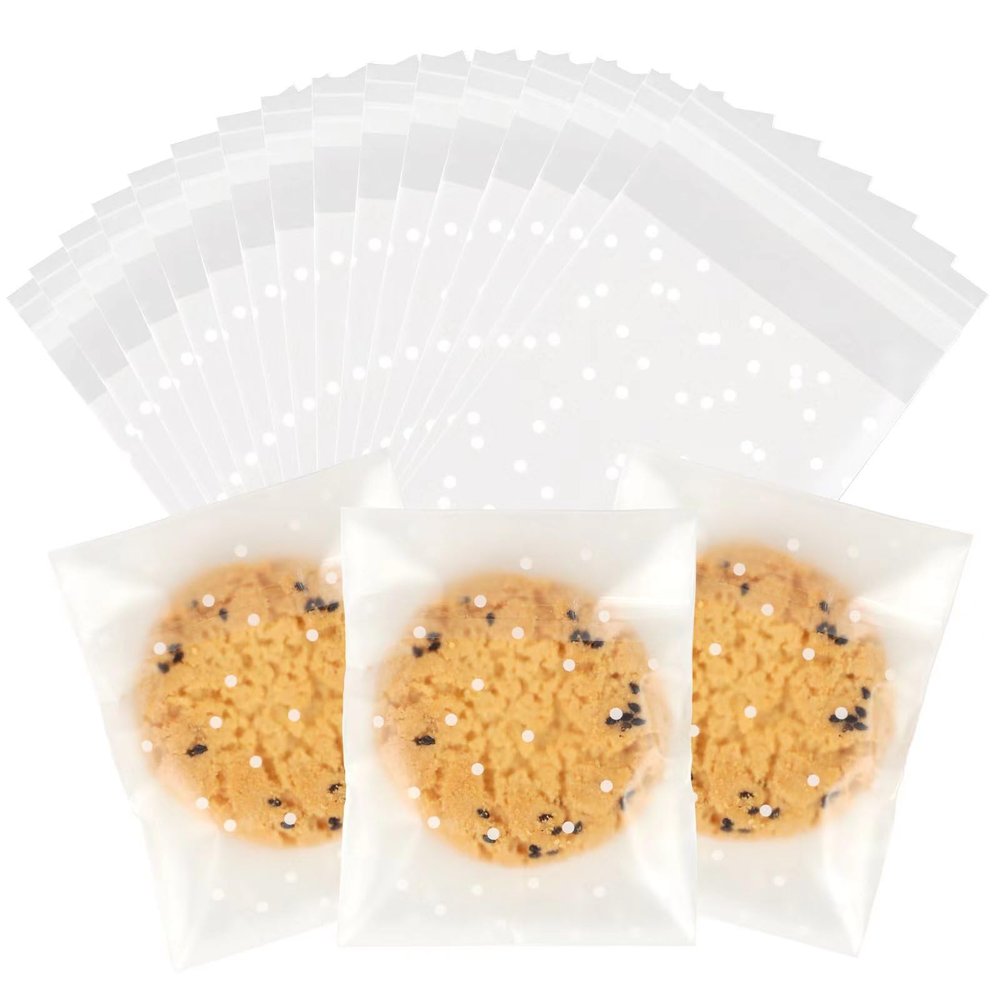 5000 Pcs 3.1" x 4" White Dot Self Sealing Packaging Cellophane Treat Candy Bags Small Pastry Bags for Birthday Wedding Graduation Party or Gift Giving
