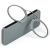 REAVEE Ultra Thin Armless Reading Glasses for Men Women, No Temple Pinch Nose Clip on Readers Small Pocket with Mini Portable Case, Grey +3.0 view 1
