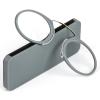 REAVEE Ultra Thin Armless Reading Glasses for Men Women, No Temple Pinch Nose Clip on Readers Small Pocket with Mini Portable Case, Grey +3.5 view 1