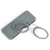 REAVEE Ultra Thin Armless Reading Glasses for Men Women, No Temple Pinch Nose Clip on Readers Small Pocket with Mini Portable Case, Grey +3.5 view 2