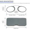 REAVEE Ultra Thin Armless Reading Glasses for Men Women, No Temple Pinch Nose Clip on Readers Small Pocket with Mini Portable Case, Grey +3.5 view 3