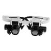 Binocular Magnifying Glass 8x-23x Head-Mounted Led Light Reading Magnifier Repair Tool Metal Acrylic Lens view 1