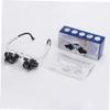 Binocular Magnifying Glass 8x-23x Head-Mounted Led Light Reading Magnifier Repair Tool Metal Acrylic Lens view 3