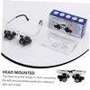 Binocular Magnifying Glass 8x-23x Head-Mounted Led Light Reading Magnifier Repair Tool Metal Acrylic Lens view 4