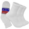 Glory Max 3, 6 or 12 Pairs Unisex Physicians Approved Circulatory Diabetic Quarter Crew Ankle Socks (as1, numeric, numeric_13, numeric_15, regular, regular, 3 Pairs White) view 1
