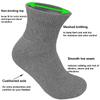 Glory Max 3, 6 or 12 Pairs Unisex Physicians Approved Circulatory Diabetic Quarter Crew Ankle Socks (as1, numeric, numeric_9, numeric_11, regular, regular, 6 Pairs Gray) view 2