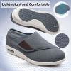Women's Men Diabetic Shoes,Orthopedic Lightweight Comfy Casual Slippers for Elderly Swollen Feet Arthritis Recovery Men 5.5/Women 6.5 Dark Gray view 3