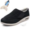 Women's Wide Shoes with Adjustable Lightweight,Diabetic Edema Plantar Fasciitis Arthritis Swollen Feet Fattening and Widening Elderly Shoes Men 8.5/Women 9.5 Black view 1
