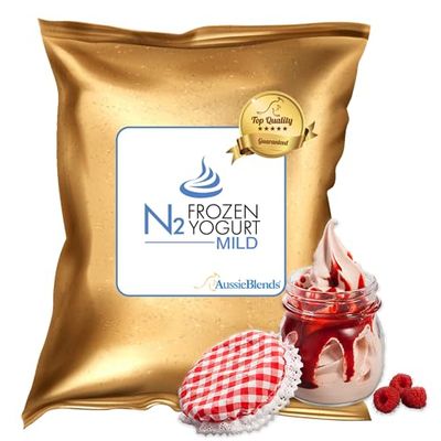 AussieBlends All Natural Acidity-Free Frozen Yogurt Mix For Froyo | Acidity-Free Mild Flavor, Very Mild Yogurt Taste, with prebiotics and probiotics, ideal for adding sweet flavors without acidity taste, like chocolate, peanut, or hazelnut, 1-Pack, I