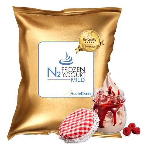 AussieBlends All Natural Acidity-Free Frozen Yogurt Mix For Froyo | Acidity-Free Mild Flavor, Very Mild Yogurt Taste, with prebiotics and probiotics, ideal for adding sweet flavors without acidity taste, like chocolate, peanut, or hazelnut, 1-Pack, I