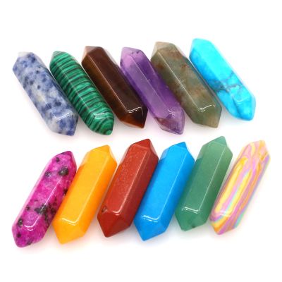 1pc Hexagonal Columns Natural Stone and Crystals Quartz Pendulum Point Wand Ore Mineral Crafts Home Decor