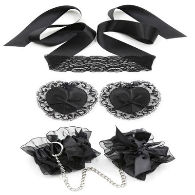 DERINODEM Reusable Breast Pasties Heart-Shaped Breast Black