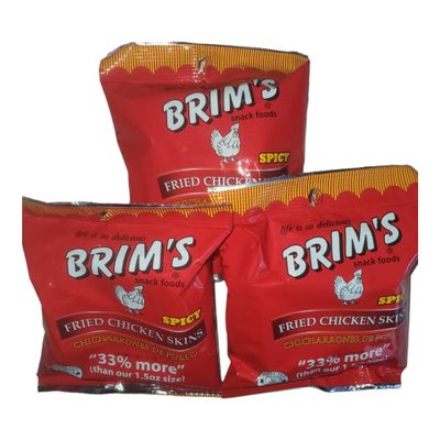 Brim's Spicy Fried Chicken Skins ( 3 pack )