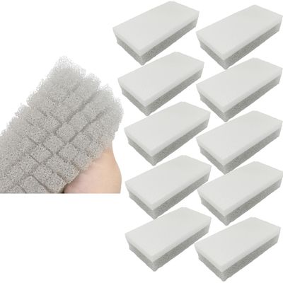 Towa Sangyo 13820 Kitchen Sponge, Easy Fit, Cutting Board Washing Sponge, Slit Cut, Fits Colander Mesh, Made in Japan, Gray, Approx. 2.4 x 1.3 x 4.7 inches (6 x 3.2 x 12 cm), Set of 10