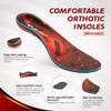 VALSOLE Heavy Duty Support Pain Relief Orthotics - 220+ lbs Plantar Fasciitis High Arch Support Insoles for Men Women,Flat Feet Orthotic Insert,Work Boot Shoe Insole,Absorb Shock with Every Step(Red) view 3