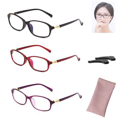 Bulnire Glassesify Women'S Ultra-Light And Comfortable Anti-Blue Light,Glassesify Reading Glasses,Glassesify Bifocal Reading Glasses-Stylish & Comfortable (Red+Purple+Black, 400)