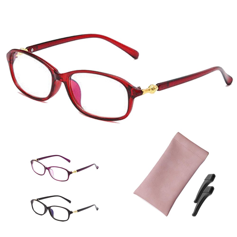 Bulnire Glassesify Women'S Ultra-Light And Comfortable Anti-Blue Light,Glassesify Reading Glasses,Glassesify Bifocal Reading Glasses-Stylish & Comfortable (Red, 100)