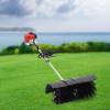 52CC Gas Power Sweeper Outdoor Handheld Sweeper Artificial Grass Broom 1700W Single Cylinder 2 Stroke 2.3HP 1.8M Engine Brush Lawn Garbage Sweeper Broom Driveway Cleaner Tools view 2