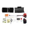 52CC Gas Power Sweeper Outdoor Handheld Sweeper Artificial Grass Broom 1700W Single Cylinder 2 Stroke 2.3HP 1.8M Engine Brush Lawn Garbage Sweeper Broom Driveway Cleaner Tools view 4