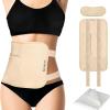 3Pcs Castor Oil Pack Wrap, Reusable Organic Castor Oil Pack for Liver Detox Insomnia, Constipation and Inflammation, Adjustable Elastic Strap Bamboo Cotton Machine Washable, Less Mess Anti Oil Leak view 1