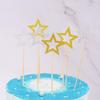 100 Pcs Star Cupcake Picks Glitter Star Cupcake Toppers Mini Star Cake Toppers Star Food Picks Wedding Cake Picks Golden Silver view 2