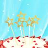 100 Pcs Star Cupcake Picks Glitter Star Cupcake Toppers Mini Star Cake Toppers Star Food Picks Wedding Cake Picks Golden Silver view 4