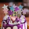 100 Pcs Star Cupcake Toppers Mini Cake Star Sticks Little Star Cake Toppers Cupcake Party Picks Cake Decorations Picks view 3