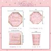 Rose Gold Birthday Party Supplies - Disposable Paper PlatesNapkins, Cups, for Girl/Women Celebration, Serves 16 - Decorate with Our Rose Gold Plates and Napkins Set view 2