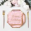 Rose Gold Birthday Party Supplies - Disposable Paper PlatesNapkins, Cups, for Girl/Women Celebration, Serves 16 - Decorate with Our Rose Gold Plates and Napkins Set view 4
