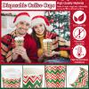 Sliner 120 Pcs Disposable Coffee Cups 16 oz with Lids Holiday Hot Cold Beverage Paper Coffee Cups for Winter Party Tea Travel Cafe Home Restaurant Picnic Drinking Christmas view 3