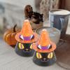 Abaodam 10 Sets Halloween Candy Boxes Trick or Treat Paper Boxes Cone Shaped Treat Box Black Cat Cookie Boxes Mini Cardboard Box for Halloween Party Favor Supplies view 2