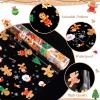 Gueevin Christmas Cellophane Wrap Roll Gingerbread Cellophane Roll 100 ft x 16 Inch 2.5 Mil Holiday Wrapping Paper Santa Snowman Cellophanes Bags Gift Wrap for Christmas Treats (gingerbread Man) view 3