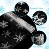 Gueevin Snowflake Cellophane Wrap Roll Clear Plastic Winter Holiday Wrapping Paper 100 ft x 16 in 2.5 Mil White SnowFlakes Cellophane Roll Gift Wrap for Christmas Treat Bags Supplies view 3