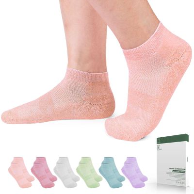 Bulinlulu Diabetic Socks for Women Men-6 Pairs Bamboo Viscose Non Binding Diabetic Ankle Low Cut Sock Size 6-9 9-11Pure-Large