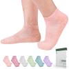 Bulinlulu Diabetic Socks for Women Men-6 Pairs Bamboo Viscose Non Binding Diabetic Ankle Low Cut Sock Size 6-9 9-11Pure-Large view 1