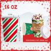 Suttmin 72 Sets/ 216 Pcs Christmas Paper Cups 16 oz Disposable to Go Coffee Cups with Lids and Sleeves Xmas Hot Cocoa Coffee Mug for Cold Drinks Christmas Hot Chocolate Xmas Party Supplies(Bright) view 2