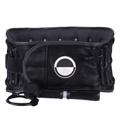 ALKANI Back Decompression Belt Lumbar Support for Back Pain Relief Lower Back Traction Device One Size Fits 29-49 Waist Back Pain Relief for Sciatica (Color : Svart)
